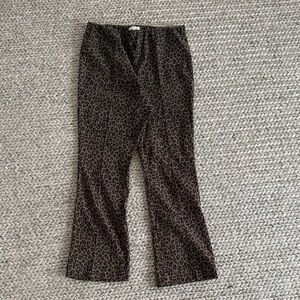 ANN MASHBURN Animal Print Trousers